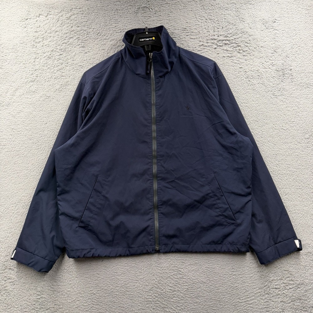 Vintage Polo Ralph Lauren Harrington Jacket Blue Net Lined Men's XL 90s